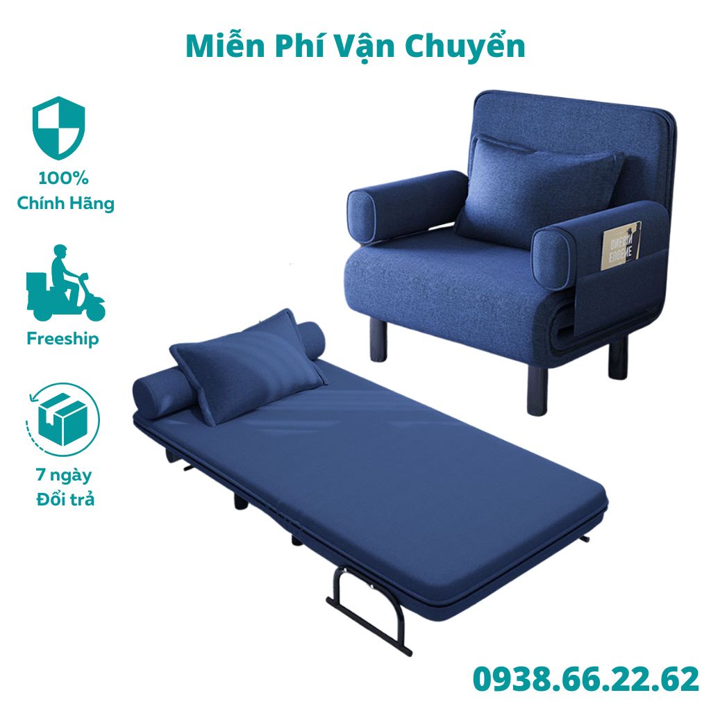 Ghế Sofa Giường Gấp Gọn Đa Năng 100cm x 1m9 Chắc Chắn, Sofa Giường Gấp Hapo Nghỉ Trưa Phù Hợp Nhà Chung Cư Diện Tích Hẹp