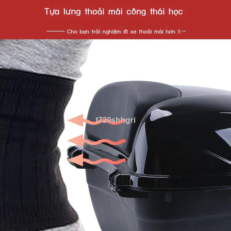 Hàng Sẵn Thùng Đựng Đồ Gắn Đuôi Xe Máy màu Đen Có thể khóa chống thấm nước TD06-MTCWX21