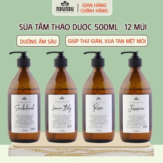 SỮA TẮM THẢO DƯỢC NAUNAU 500ML-12 MÙI