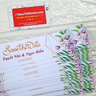 Combo 10 Tem nhãn dán chai nước suối đám cưới (đổi tên theo yêu cầu)