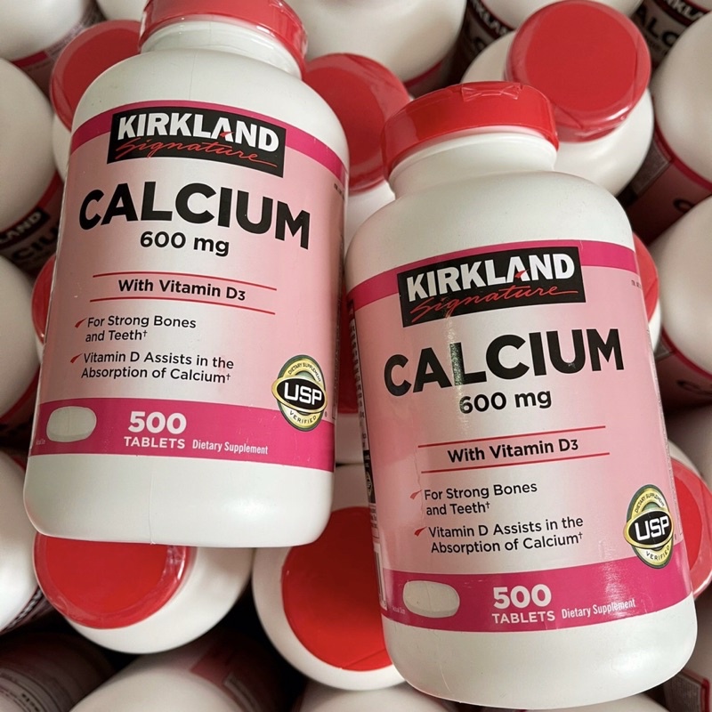 Viên Uống Kirkland Calcium 600mg Vitamin D3 Bổ Sung Canxi