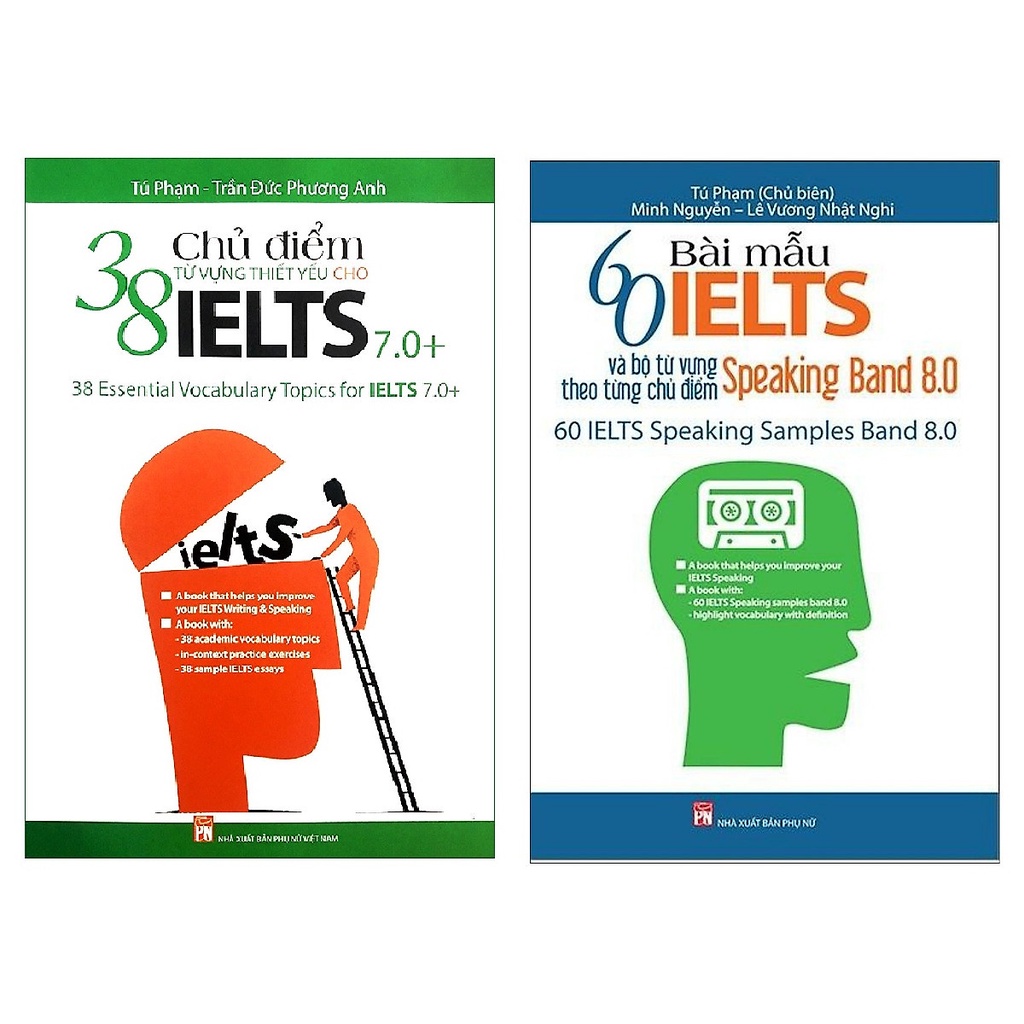 Sách - Combo 60 Bài Mẫu IELST Và Bộ Từ Vựng Theo Từng Chủ Điểm Speaking Band 8.0 + 38 Chủ Điểm Từ Vựng Thiết Yếu IELTS