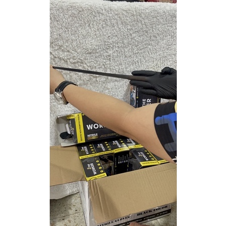 Găng tay cao su Nitrile đen 5 hộp chinh hãng tặng 5 hộp n95