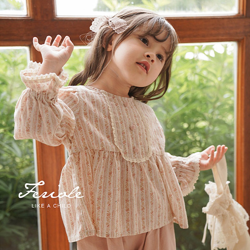 Áo Sơ Mi Phong Cách Phương Tây Thời Trang Mùa Thu Dành Cho Bé Gái