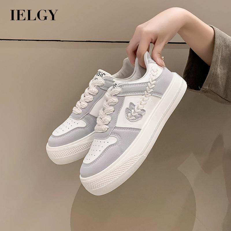 IELGY Giày Thể Thao Mũi Tròn Thoải Mái Phong Cách Hàn Quốc Cho Nữ