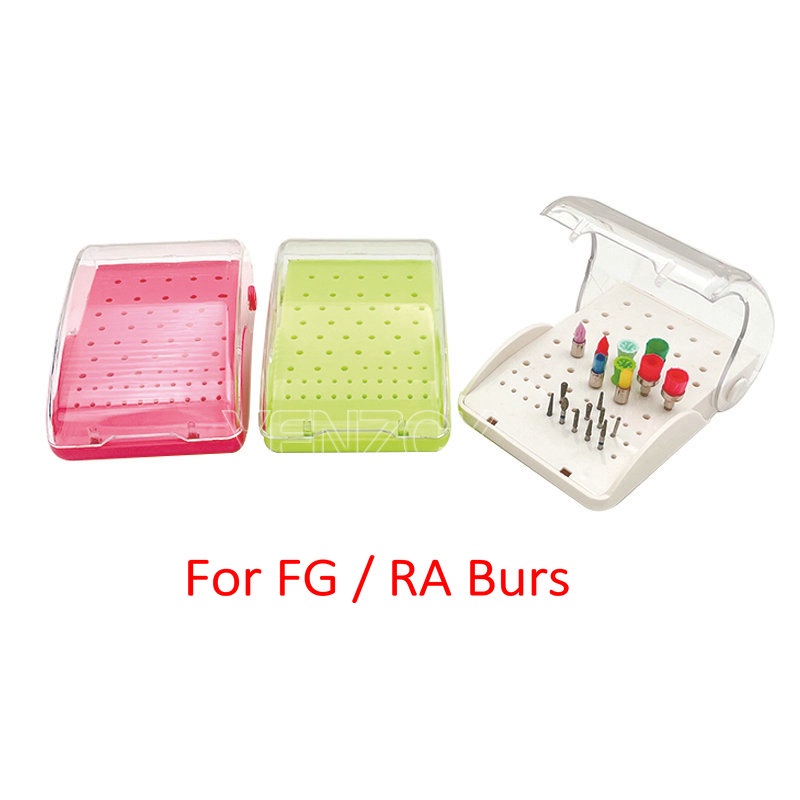 Hộp Đựng Mũi Khoan Nha Khoa 60 Lỗ Bằng Nhựa Khử Trùng Cho RA / FG Burs