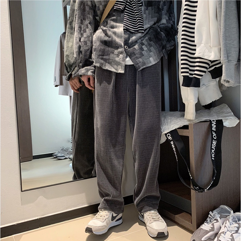 Quần Nhung Dài Màu Sắc Đơn Giản Phong Cách Hàn Quốc quần ống suông thời trang quần jogger nỉ nam from rộng quần jogger nữ