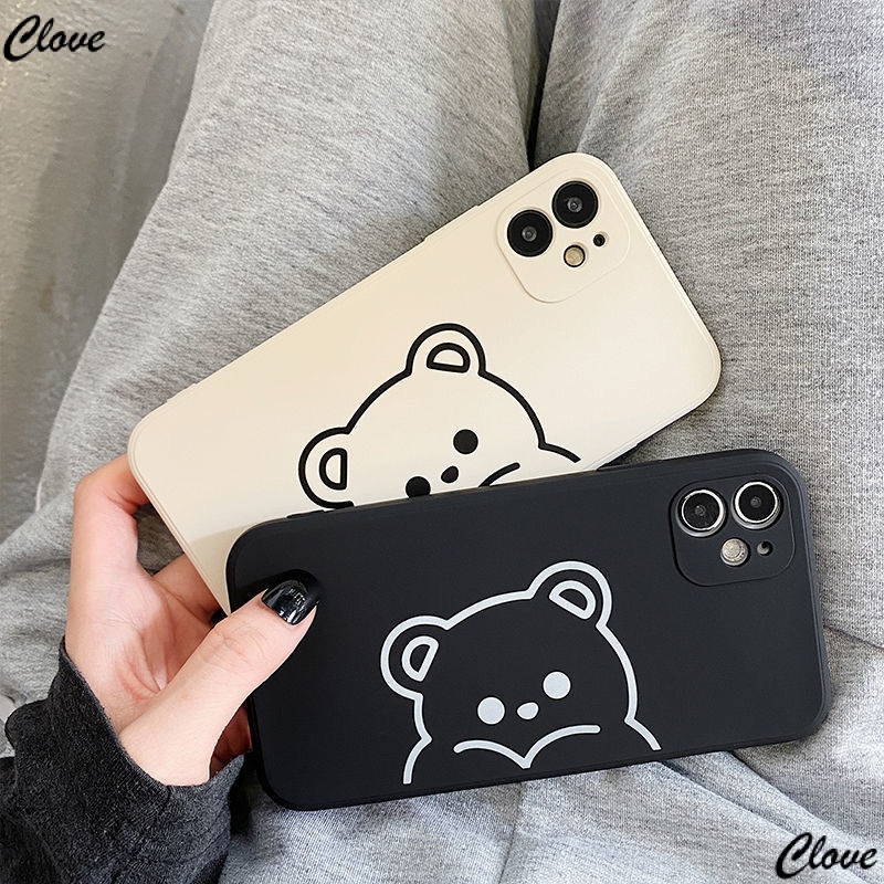 Ốp Điện Thoại Mềm Chống Sốc Họa Tiết Gấu Cho Apple iPhone 12promax 6plus 1411Xiphone14 8 Xr 7 UQ42