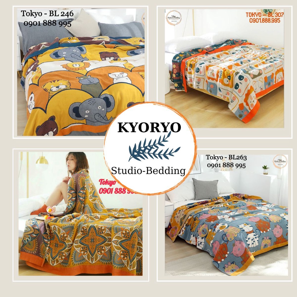 🔴(2)TH Chăn Xô Thu Cotton Sợi tre Organic_Dòng Cao cấp siêu kháng khuẩn