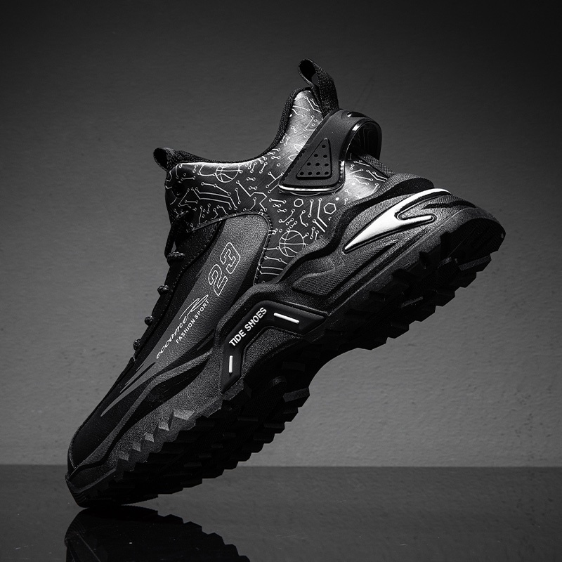 Giày Thể Thao Đế Dày Tăng Chiều Cao Bằng Da Không Thấm Nước Cho Nam Và Nữ