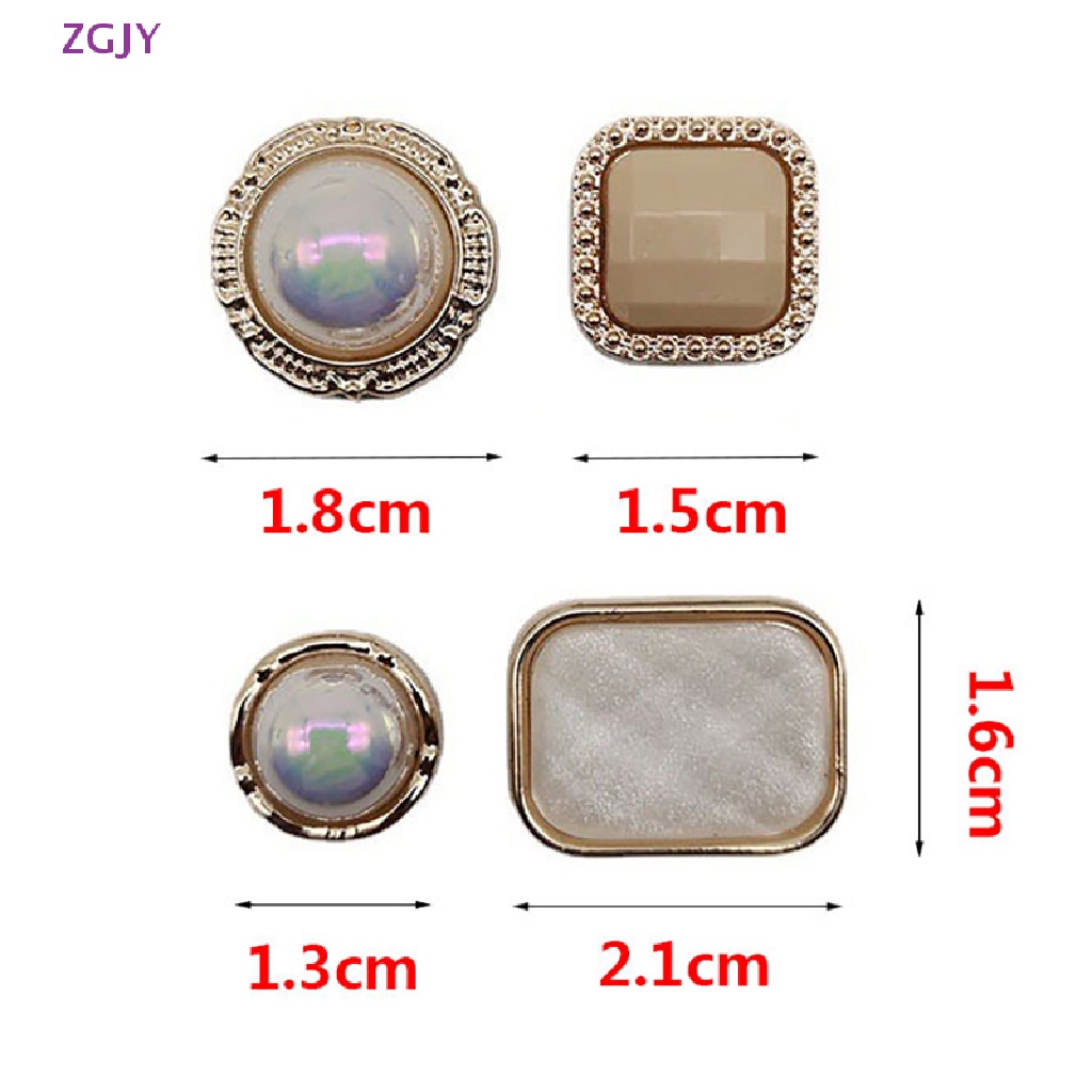 Set 10 Nút Tròn Bằng Kim Loại Dùng Để May Vá Trang Trí Quần Áo DIY Mới