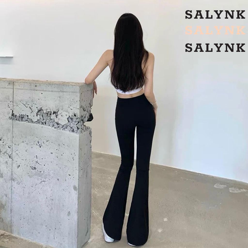 Quần Ống Loe Nữ SALYNK Quần Legging Ôm Ống Loe Cực Tôn Dáng