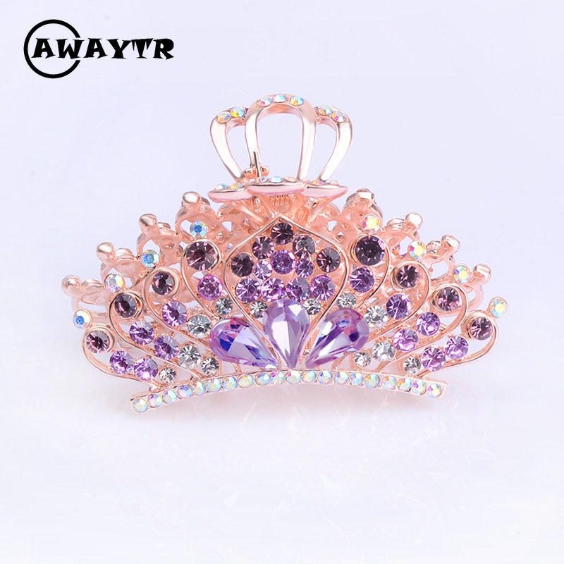 Kẹp Tóc Hình Con Công Bằng Kim Loại Đính Ngọc Trai Thời Trang Dành Cho Nữ