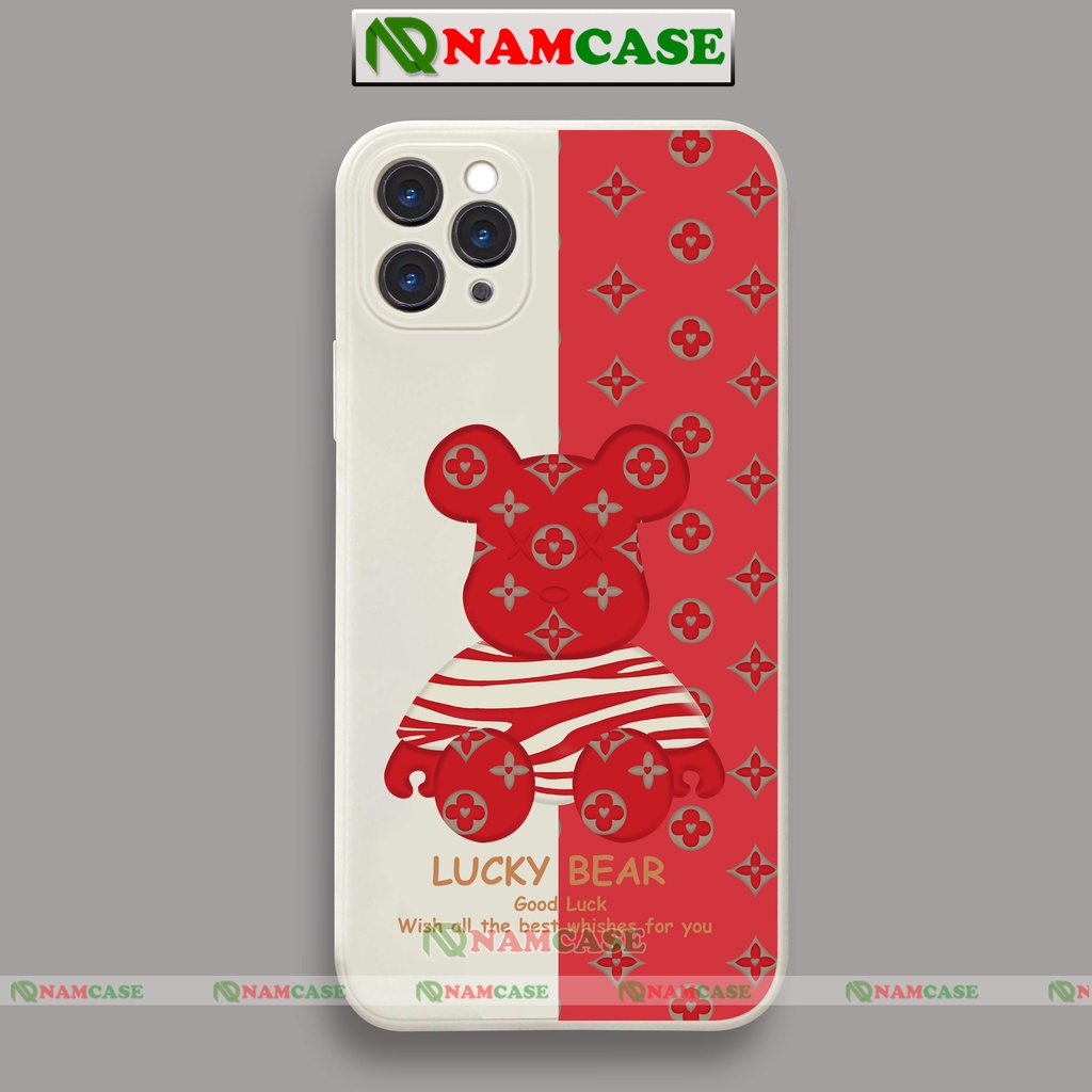 Ốp lưng điện thoại iPhone cặp đôi Gấu Bea cute dễ thươn cạnh viền vuông ip 6/6s/7/8/X/XS/XR/11/12/13/14 Pro Plus Max