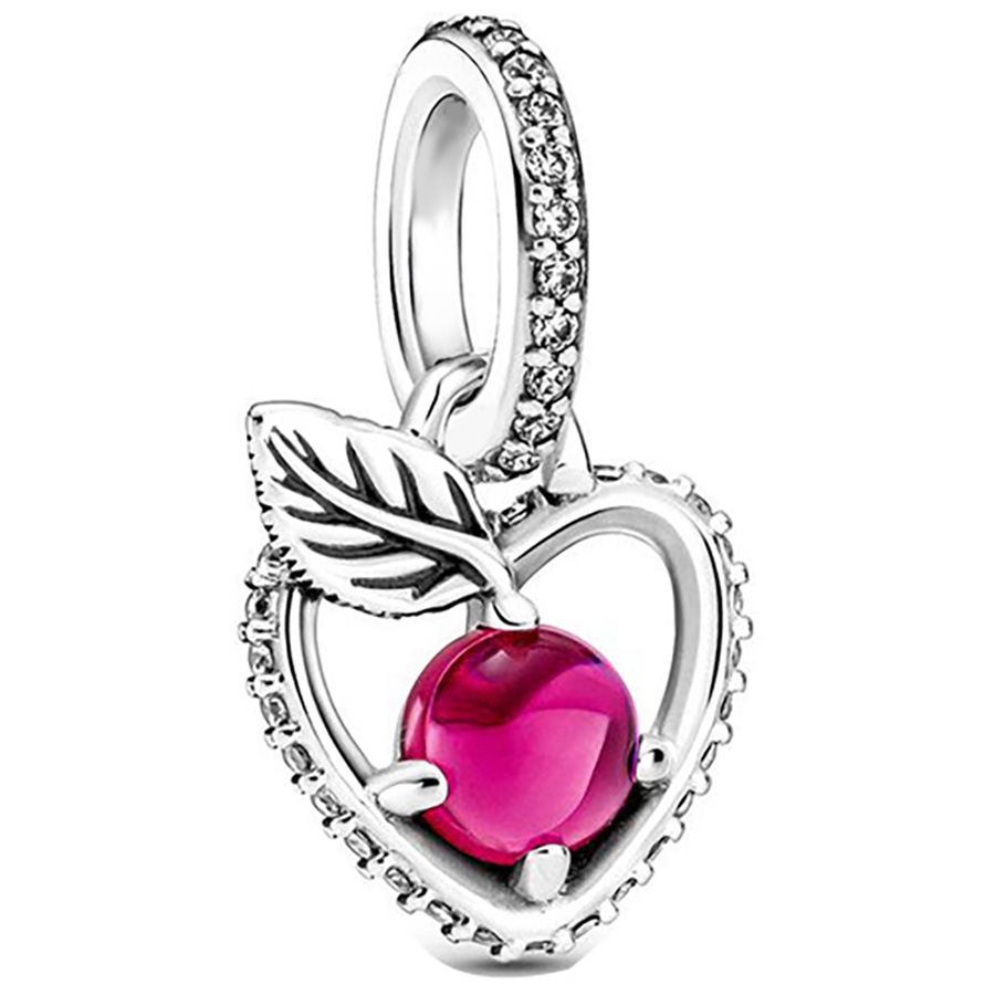 Hạt Charm Màu Bạc Hình Trái Tim / Bông Hoa / Trái Tim Màu Sắc Xinh Xắn Dùng Làm Mặt Dây Chuyền / Tai