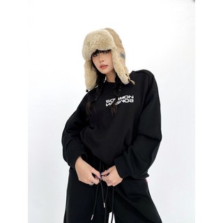 BỘ NỈ REVER LOGO SET NORMOS (ĐEN)