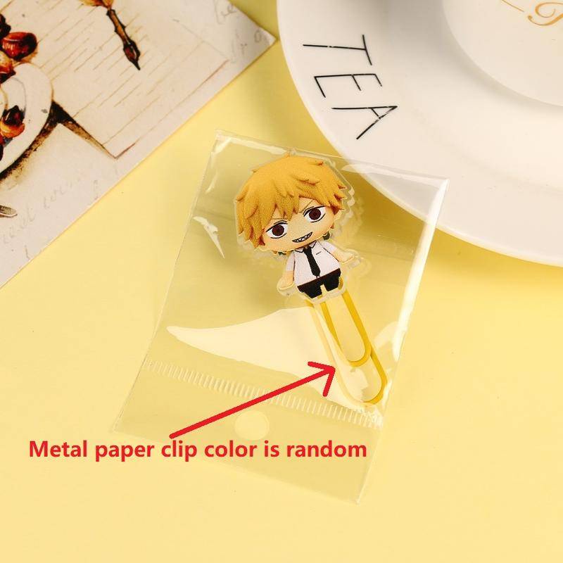 Thẻ Giấy Đánh Dấu Trang Sách Hình Nhân Vật Anime Chainsaw Man Kawaii Dành Cho Trẻ Em Denji Makima Aki Hayakawa Power Pochita