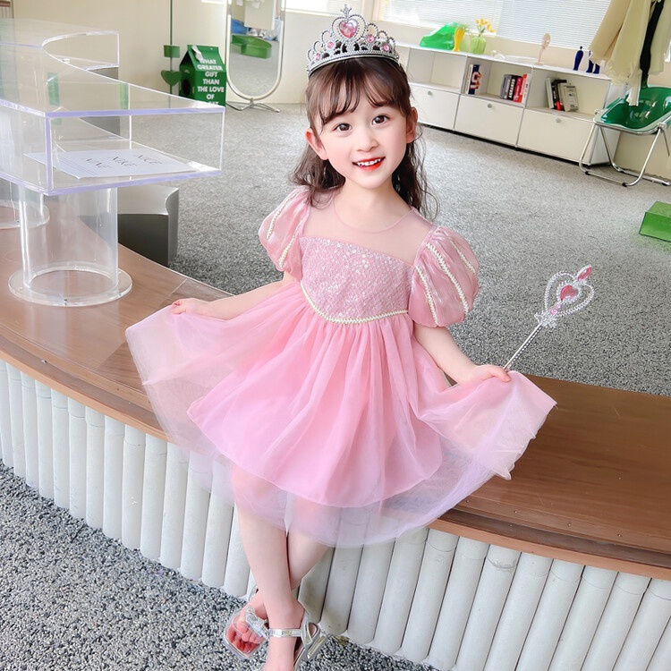 𝗦𝗵𝗼𝗽 𝗠𝗲̣ 𝗕𝗼𝗯 𝟴𝟲  - 2023 Váy công chúa ELSA bồng bềnh cho bé gái, váy đầm tiểu thư cho bé
