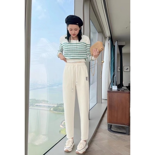 Quần baggy chất mì nỉ cao cấp hoạ tiết thêu chữ B