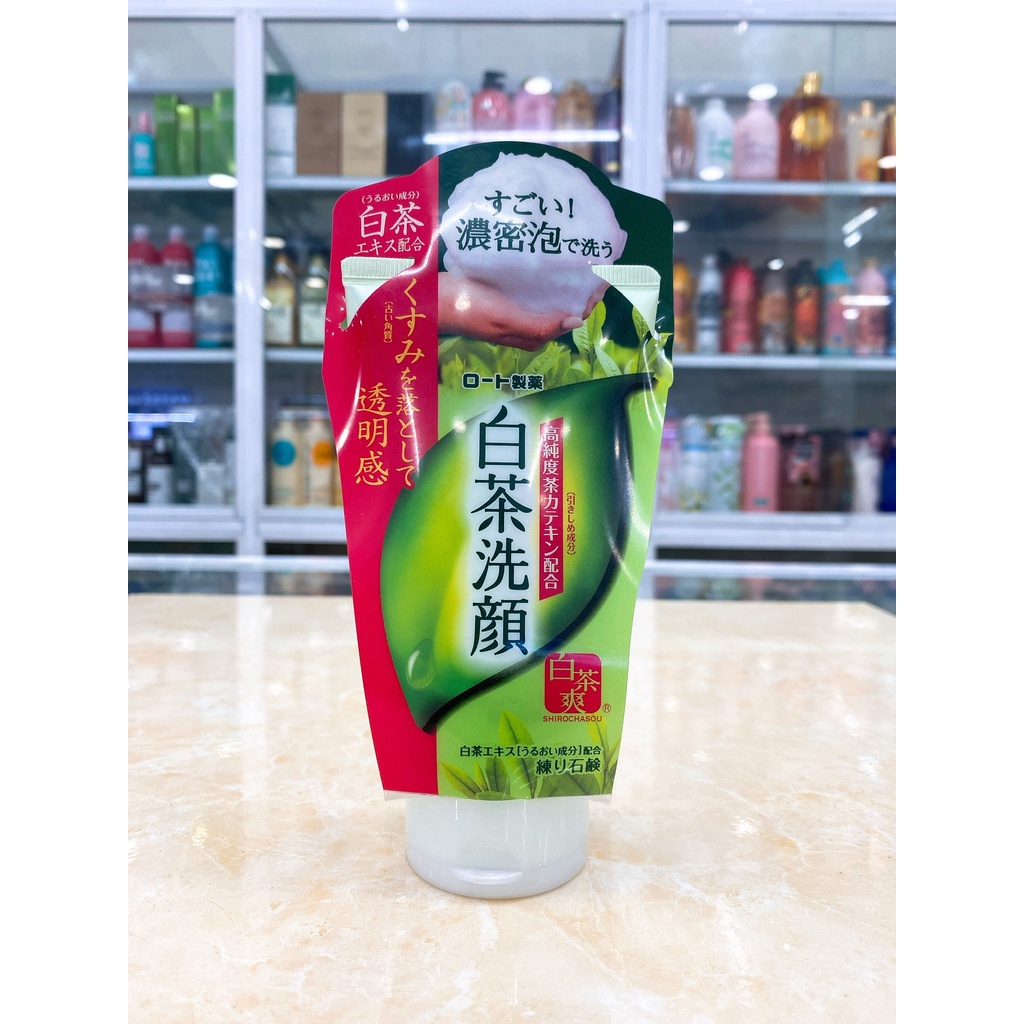 Sữa Rửa Mặt Trà Xanh Rohto Shirochasou Green Tea Foam 120g Hàng Nội Địa Nhật Bản