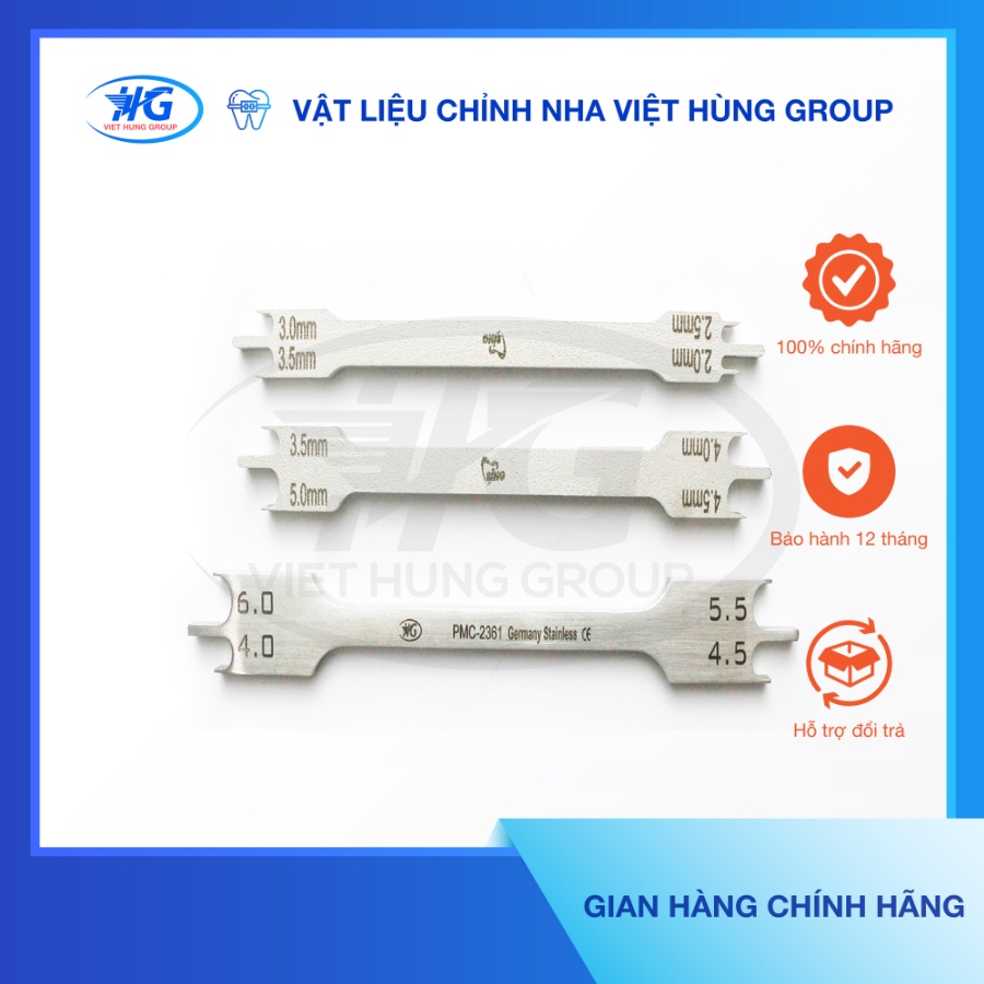 Thước Đo Mắc Cài Bằng Kim Loại PMC Nhiều Size - VIỆT HÙNG GROUP