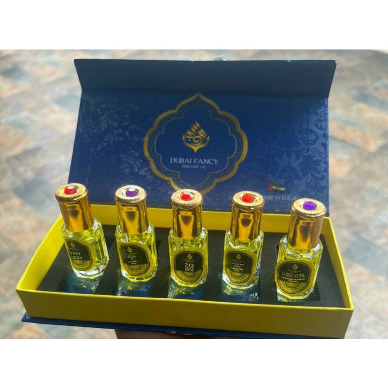Set 5 chai tinh dầu nước hoa Dubai mini unisex chính hãng