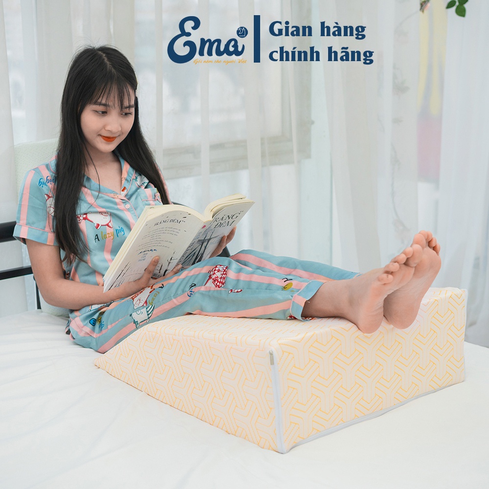 Gối kê chân Chống suy giãn tĩnh mạch Ema - Thế hệ 2 - Tăng tuần hoàn máu, chống phù nề, tăng thẩm mỹ ở chân