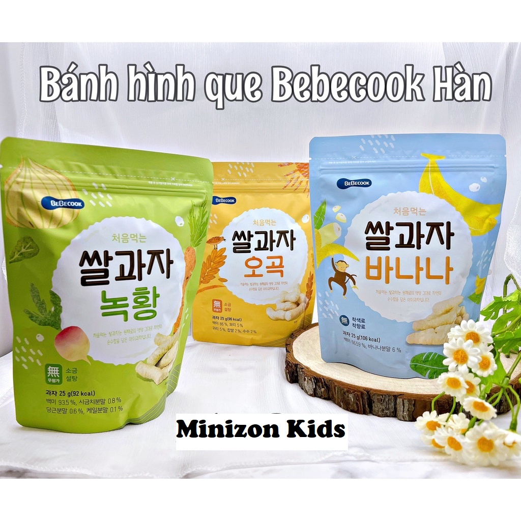 Bánh ăn dặm hình que hữu cơ BEBECOOK cho bé