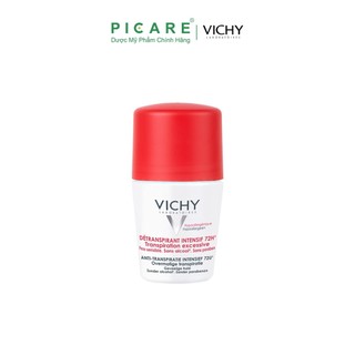 Lăn khử mùi khô thoáng vùng da dưới cánh tay 72 giờ Vichy Detransprirant Intensif 72h Transpiration Excessive 50ml