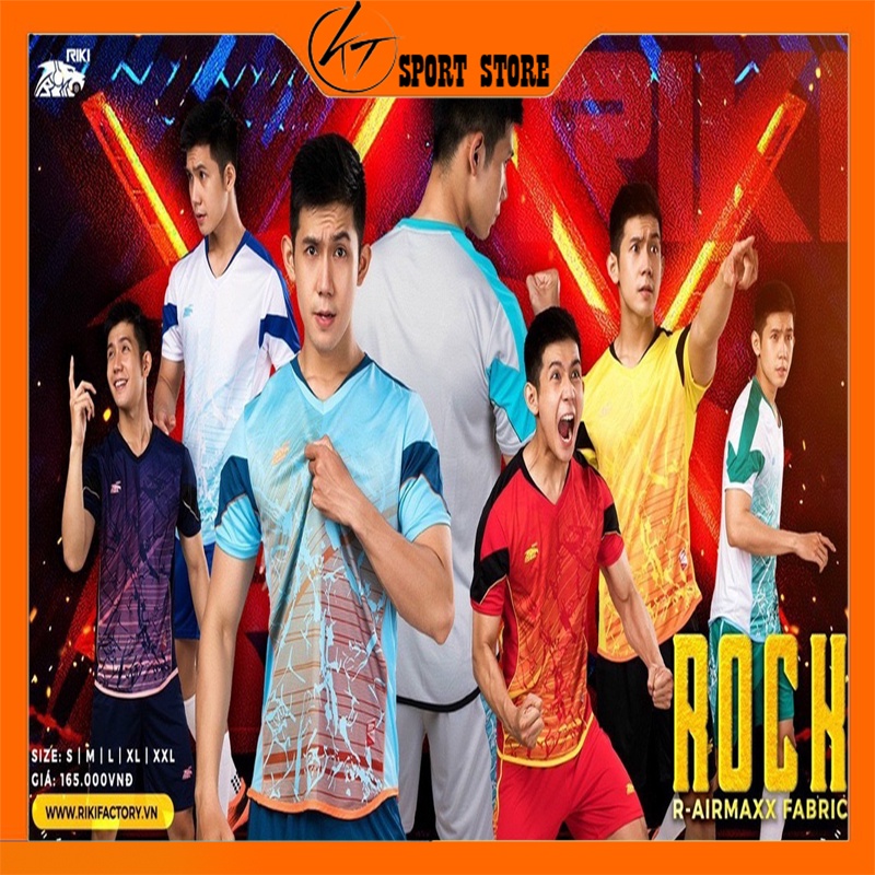 Quần Áo Bóng Đá RIKI ROCK ,Áo Bóng Đá không logo thun lạnh cao cấp ,Thấm Hút Mồ Hôi