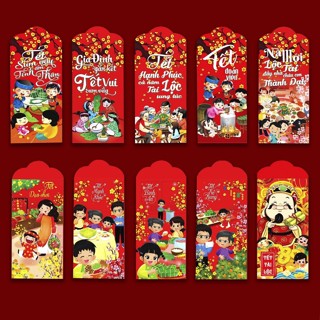COMBO 50 Bao Lì Xì Đỏ Tết May MắnFREESHIPLì Xì Năm Mới HOT TREND Tết Ất Tỵ 2025