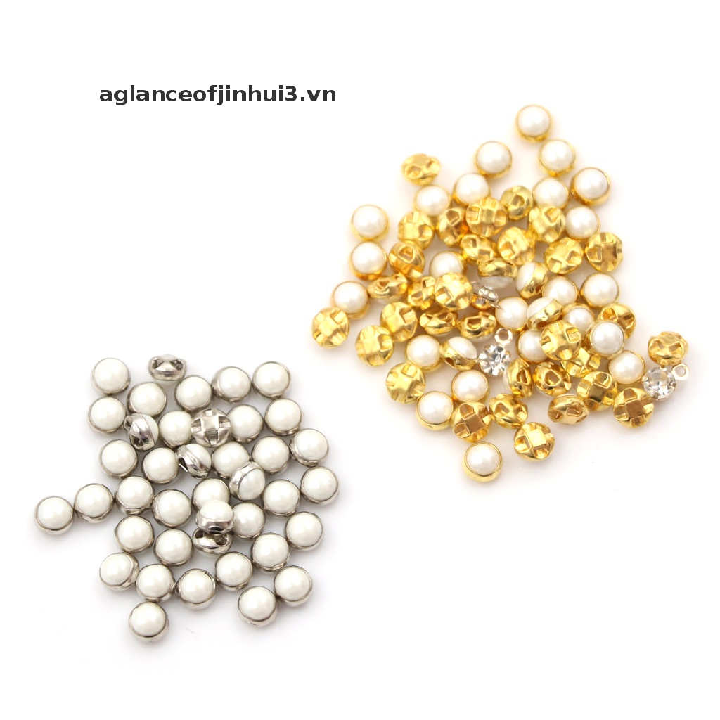 Set 20 Nút Ngọc Trai Mini Dùng May Đồ Thủ Công DIY