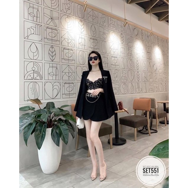 Set vest váy bra SET551