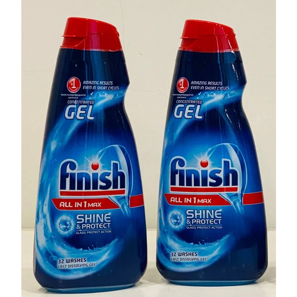 Combo Nước rửa bát finish Gel 1500ml + muối rửa bát Somat 1.2kg + Nước làm bóng alio 1 lít dùng cho máy rửa bát