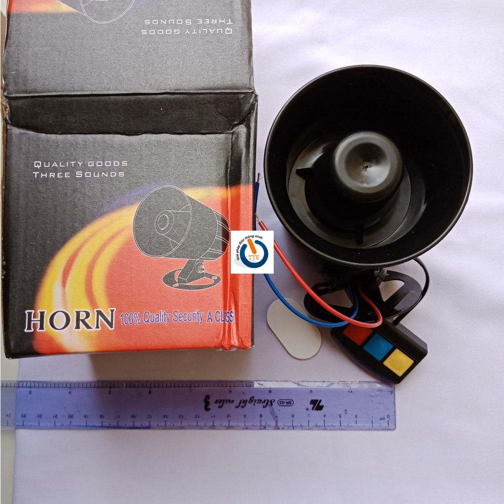 Còi hú 30W, 3 chế độ âm thanh lớn cho xe máy, ô tô, báo trộm, nhà xưởng
