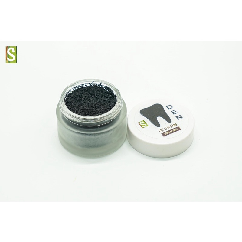 Tẩy trắng răng than hoạt tính DEN Htx Sinh dược, bột tẩy trắng răng than tre hữu cơ 20gram - HUNOXA