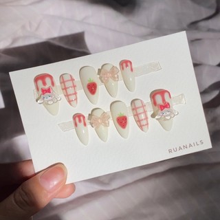 Nail Box Móng Úp Thiết Kế Cinnamoroll Dâu Tây