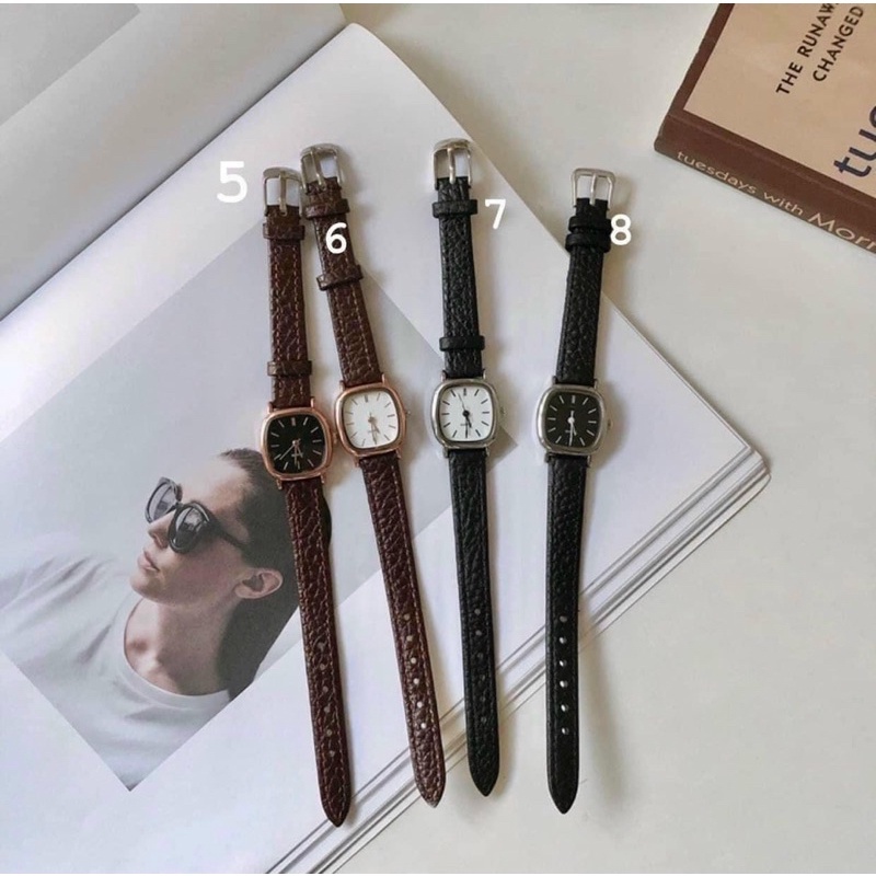 Đồng hồ nữ da mặt tròn đánh số cho nữ