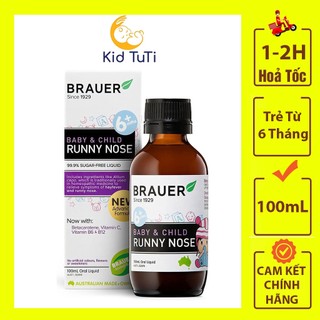 Siro Brauer Runny Nose Cho Bé Từ 6 Tháng 100ml Date Tháng 12/2024