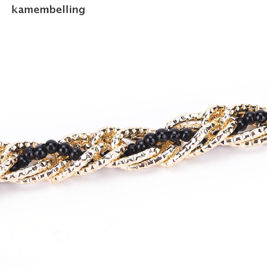 Thắt Lưng Dây Xích Kim Loại Đính Hạt Ngọc Trai Thời Trang Cho Nữ