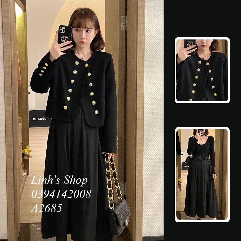 Set Áo Váy Sang Chảnh Lịch Sự A2685