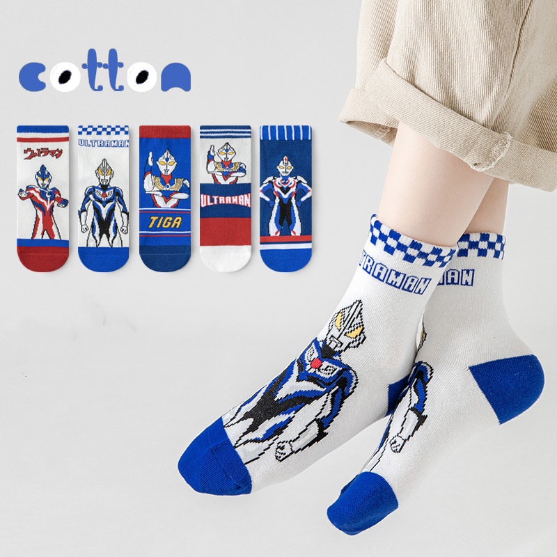 Vớ Cotton Nguyên Chất Thoáng Khí Họa Tiết Hoạt Hình WAFNHA D690 Cho Bé