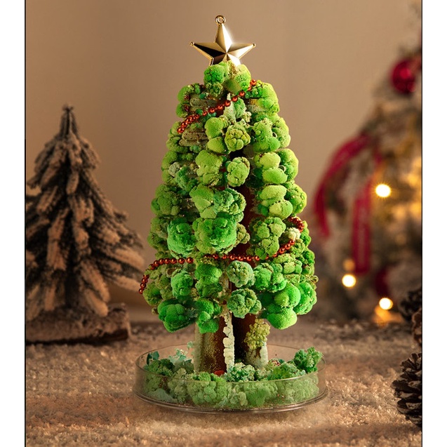 Cây Thông Noel Mini để bàn phủ tuyết Tự Nở Thần Kì Magic Christmas Tree, quà giáng sinh cho bé