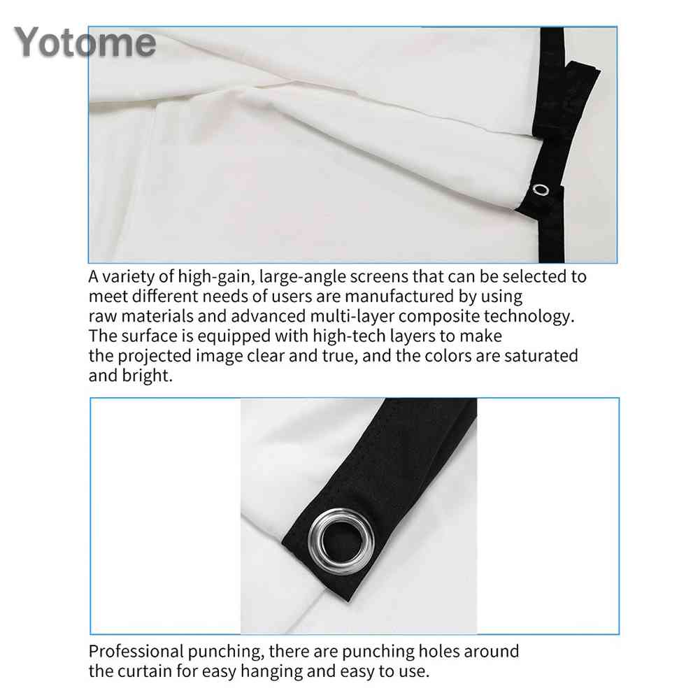 Màn Hình Máy Chiếu HD 60 72 84 100 120 150 inch Tỉ Lệ 16: 9