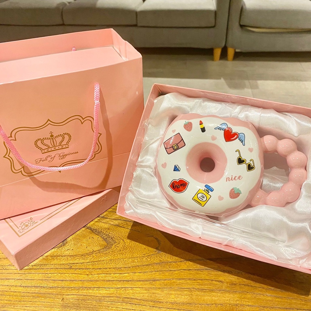 Cốc Uống Nước Hình Bánh Donut Làm Quà Tặng Sinh Nhật Cho Bạn Gái / Bạn Gái
