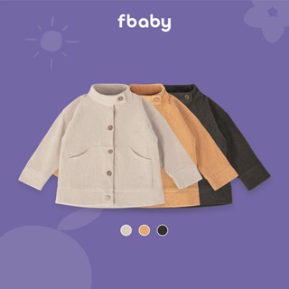 Áo khoác bé trai nhung tăm cổ tàu fbaby - FK001