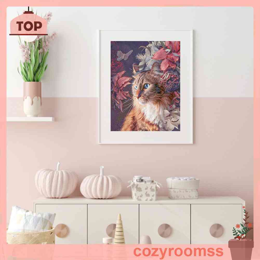 Toàn Bộ Bộ Tranh Thêu Chữ Thập 11CT Hình Con Mèo Dùng Trang Trí Tường Nhà