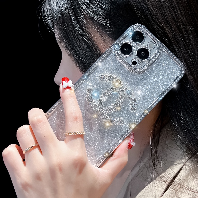 Ốp Điện Thoại tpu Mềm Đính Kim Cương Cho iphone15 14 13 pro max 12pro max 15pro max 11 promax 14plus 14promax 15plus