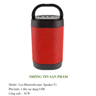 Loa Bluetooth Mini Âm Thanh Vòm Speaker T1 Đèn Led Đổi Màu