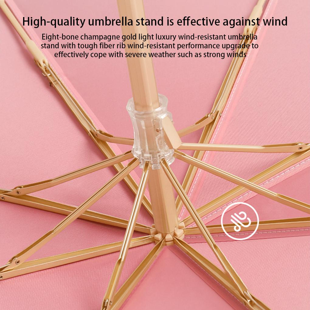 Dù Gấp 3 Chất Liệu Vinyl Chống Thấm Nước Chống Mưa Tiện Dụng